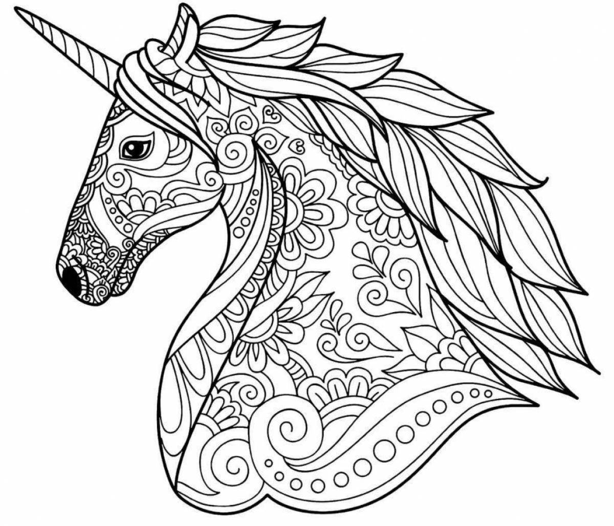 Awesome coloring unicorn complex