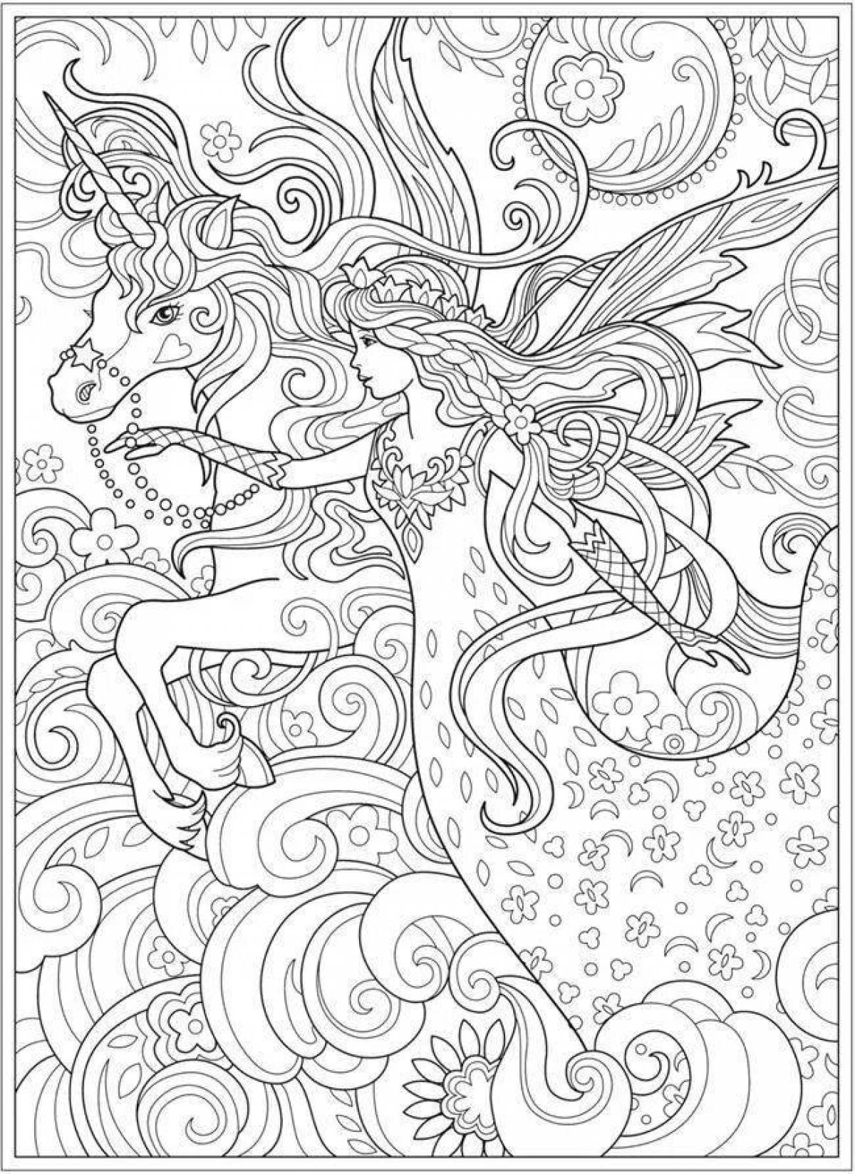 Detailed coloring unicorn complex