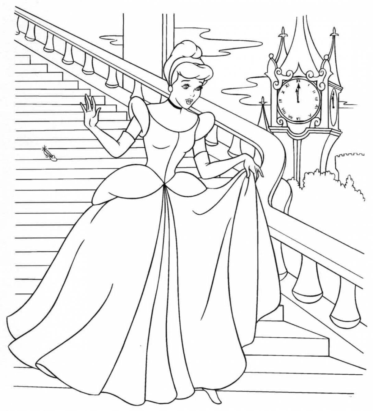 Безупречная раскраска рисунок принцессы