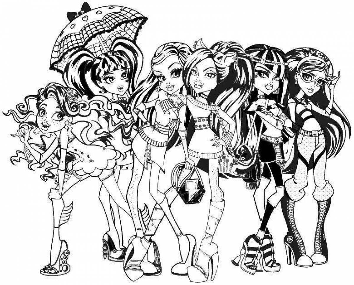 Monster high creepy coloring book