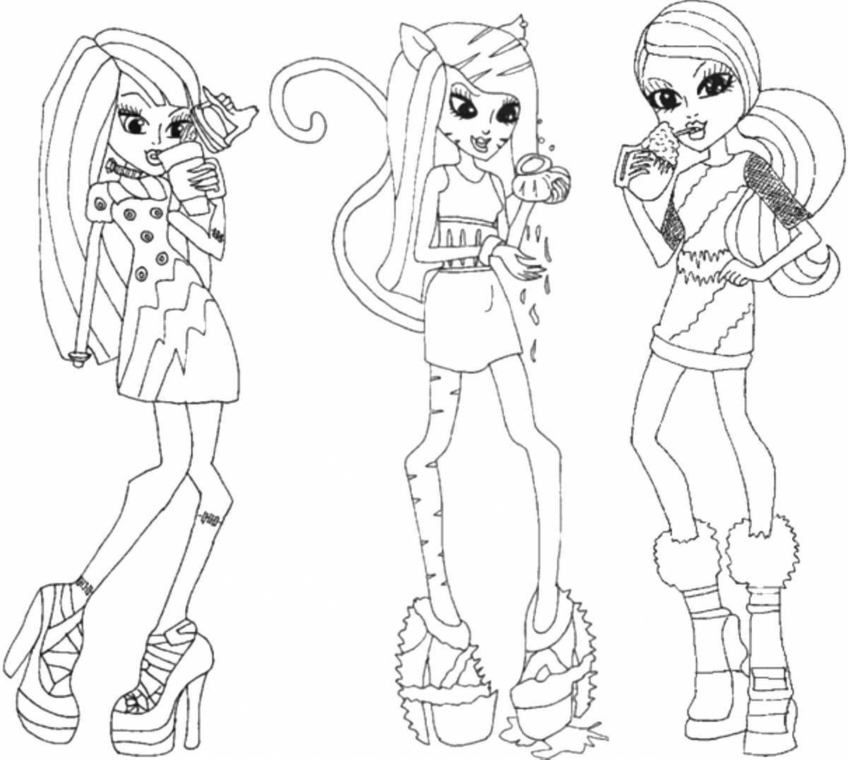 Monster high freaky coloring