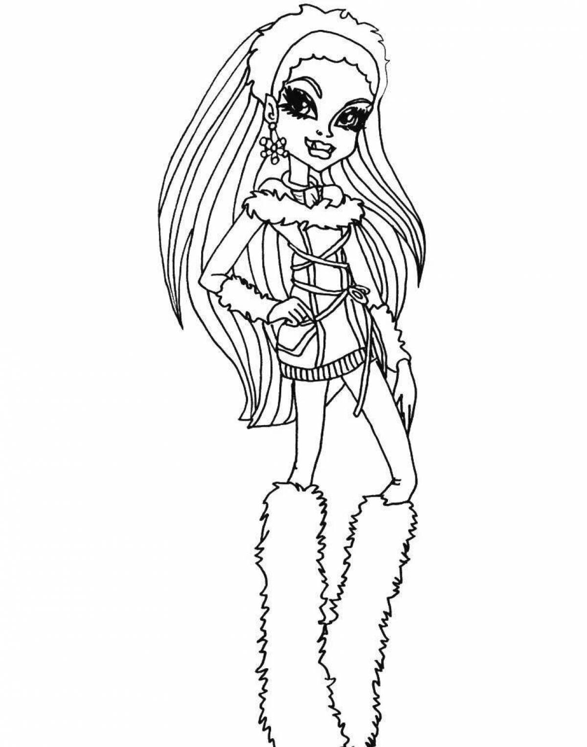 Monster high bold coloring