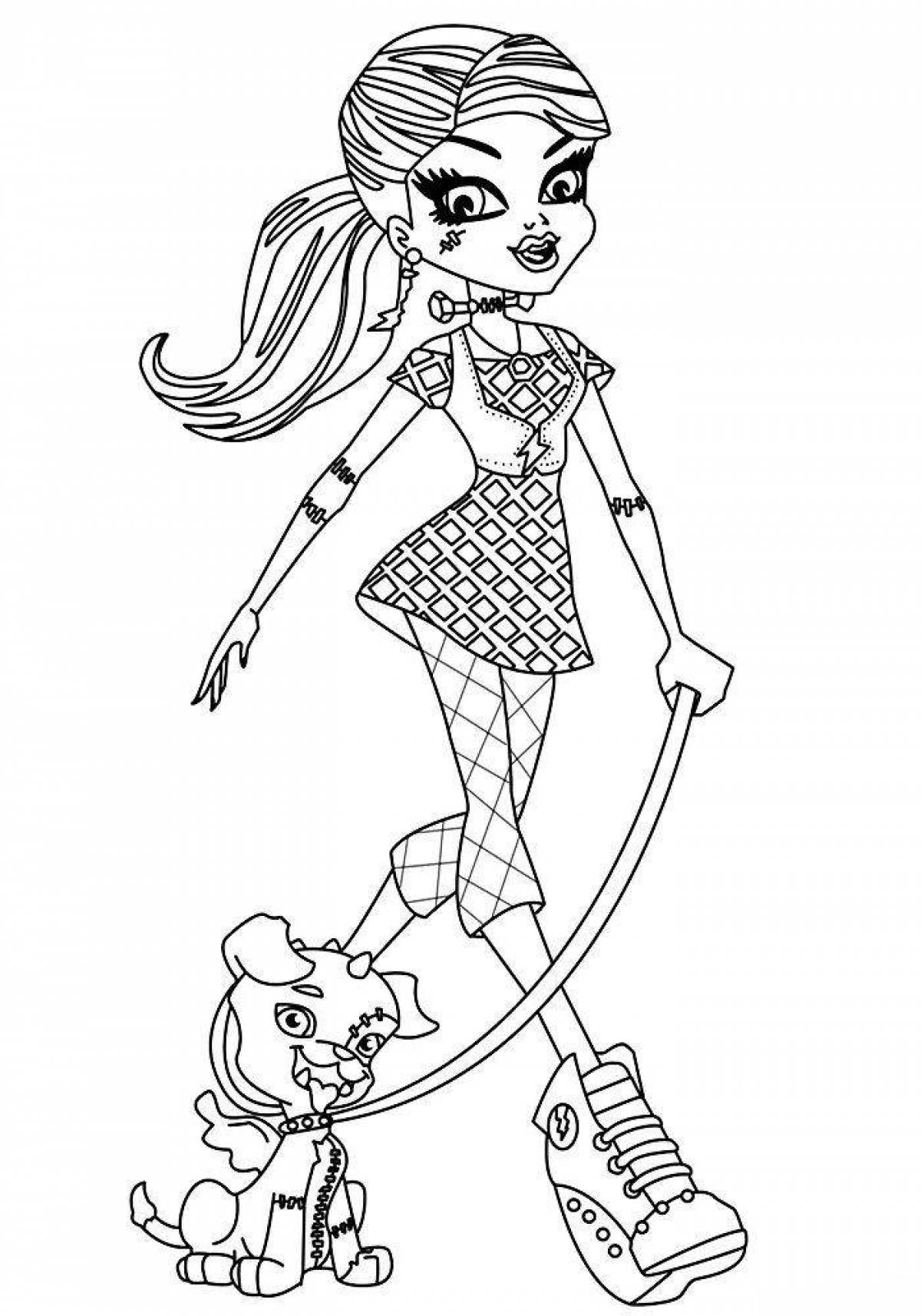 Delightful coloring monster high