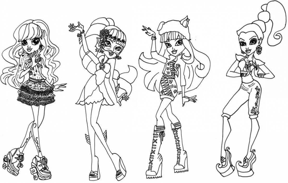 Outstanding monster high coloring page