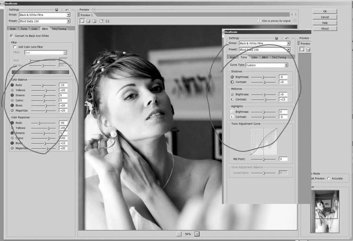 Adorable program for coloring black and white photography