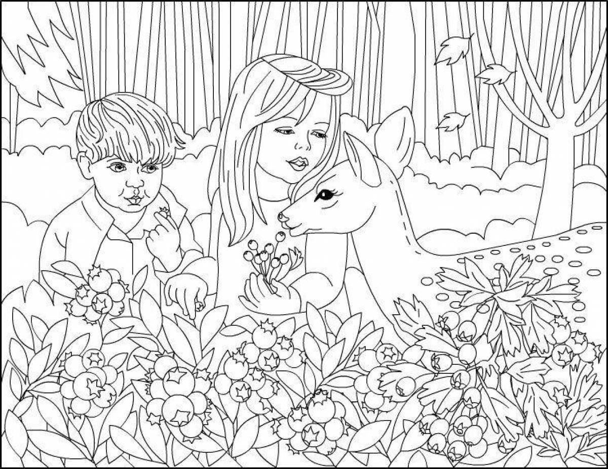 Sky nature coloring page