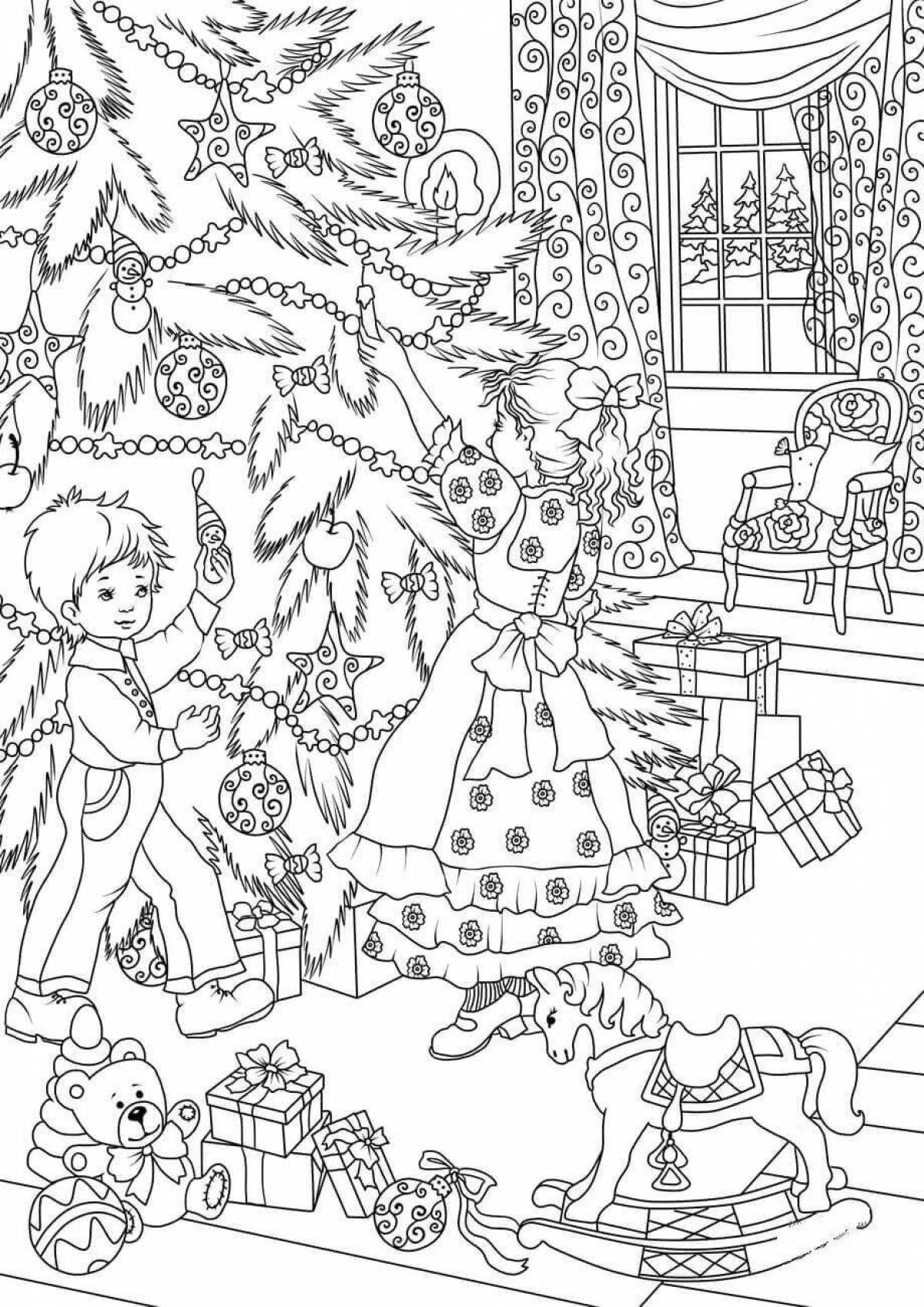 Coloring page serena zoshchenko tree