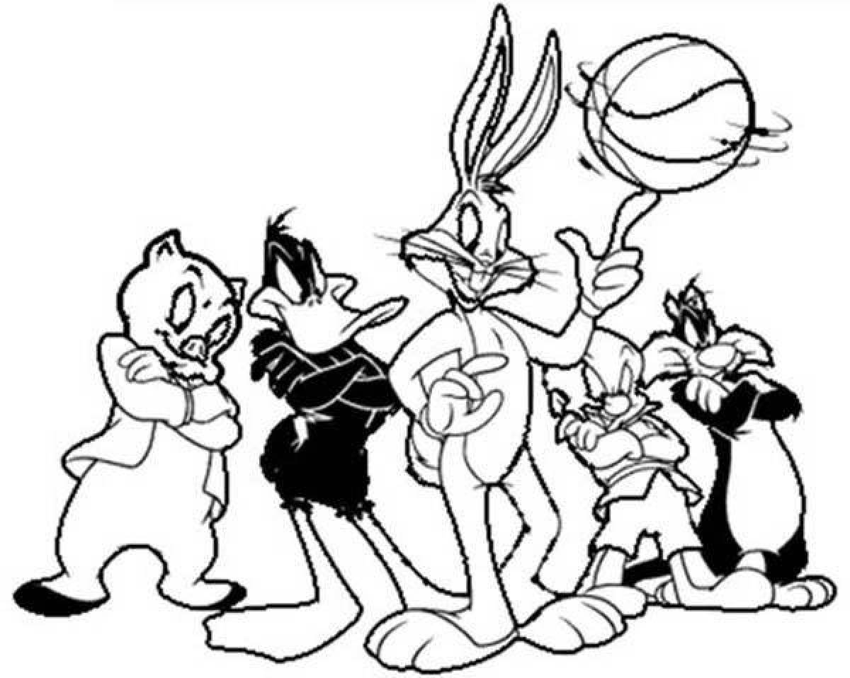 Glowing space jam coloring page