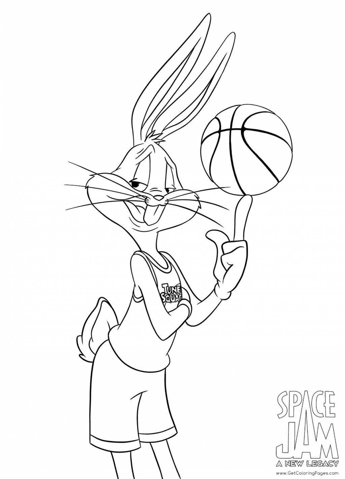 Bold Space Jam coloring page
