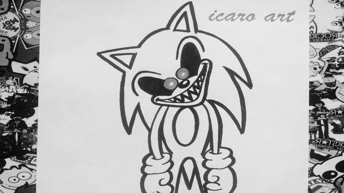 Great sonic egze coloring book