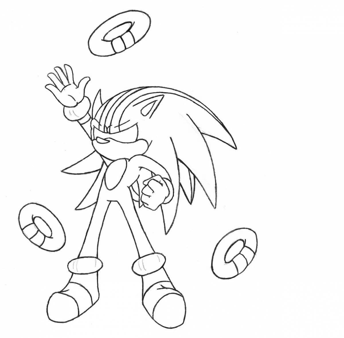 Charming sonic egze coloring book