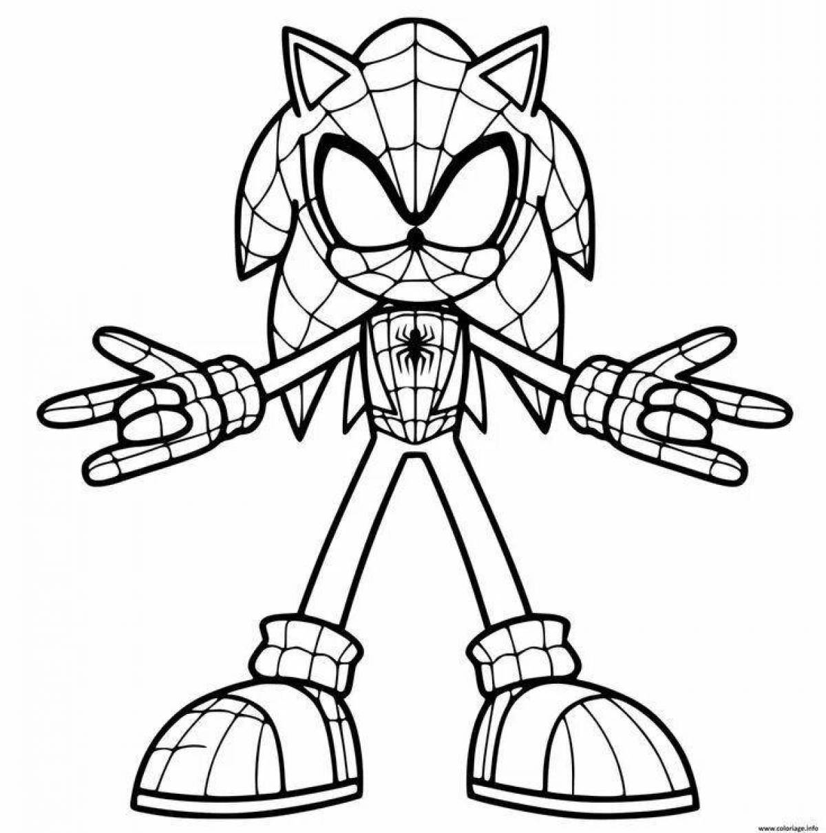 Dazzling sonic egze coloring page