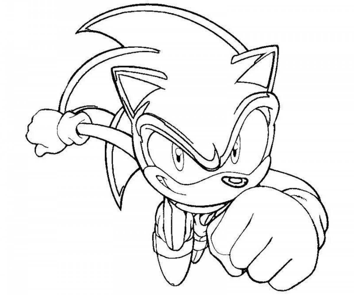 Sonic egze live coloring page