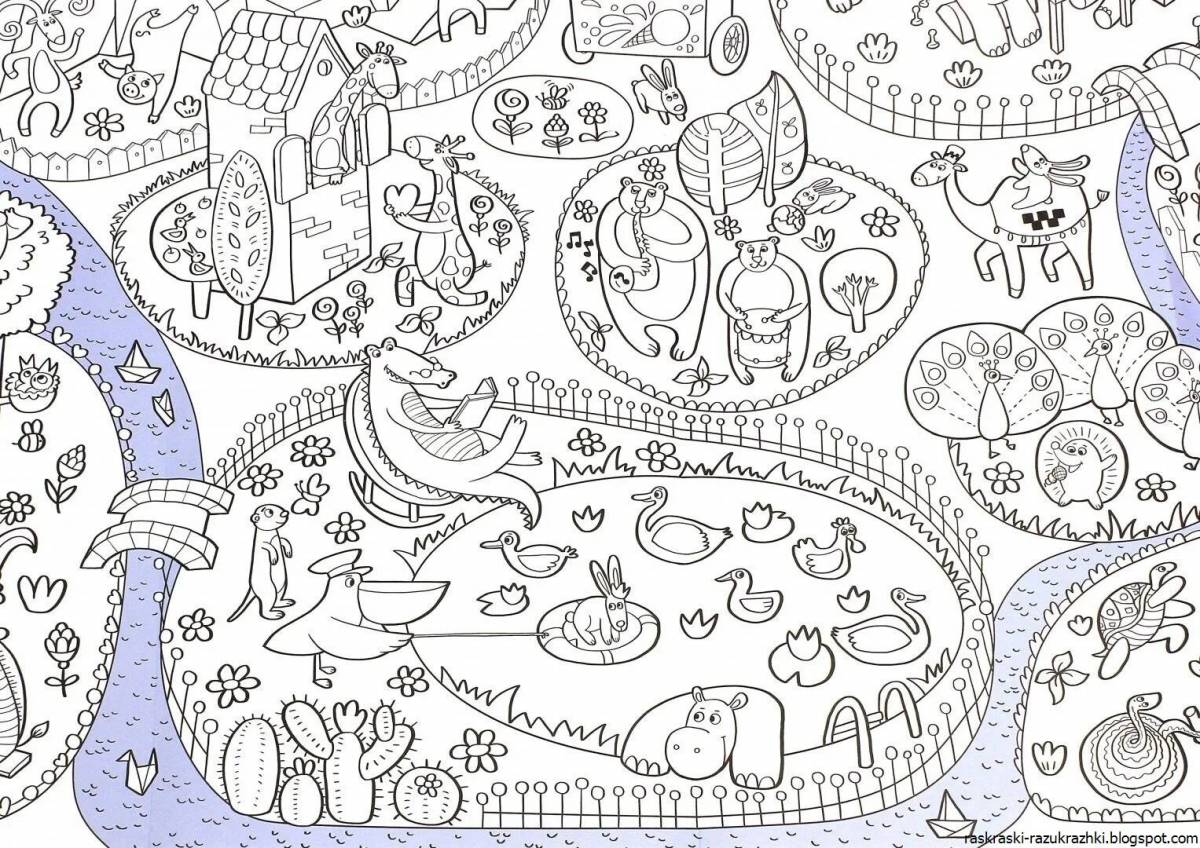 Attractive extra large coloring book