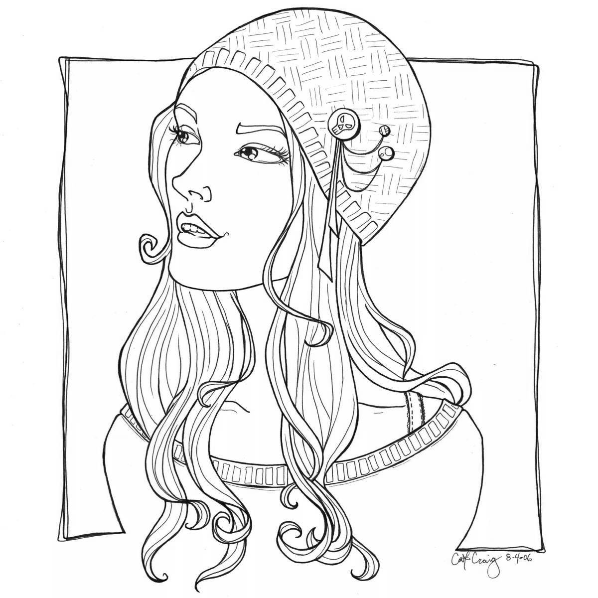 Coloring exotic fashionista