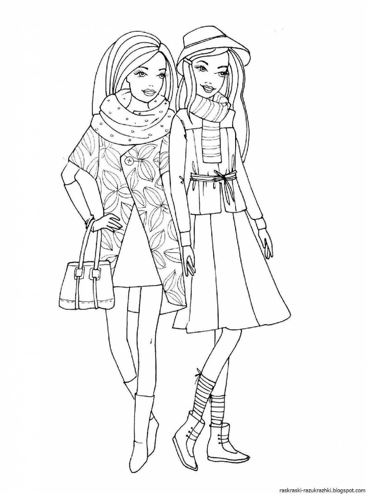 Coloring page brave fashionista