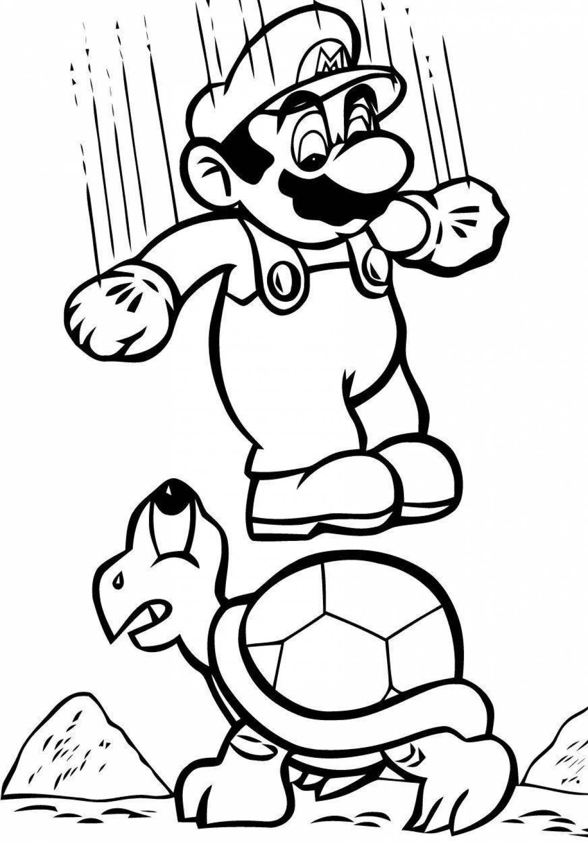Mario coloring game