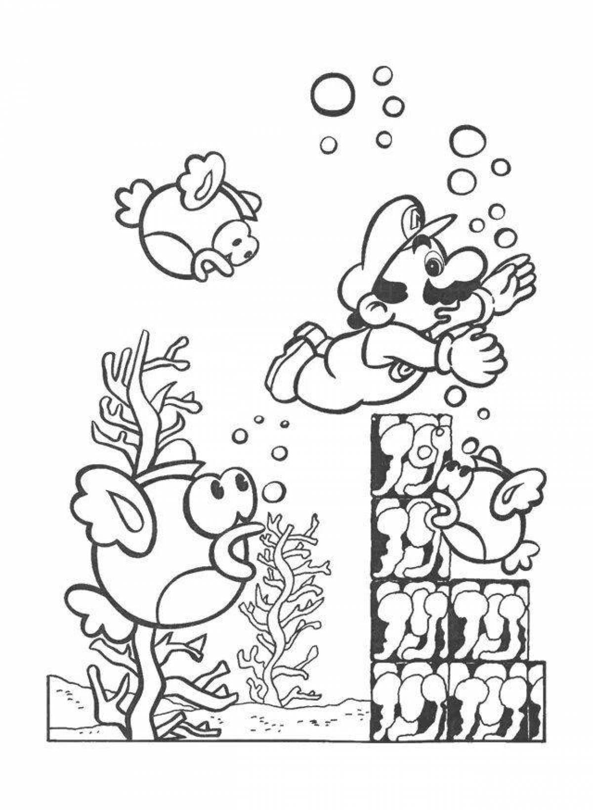 Mario fun coloring game