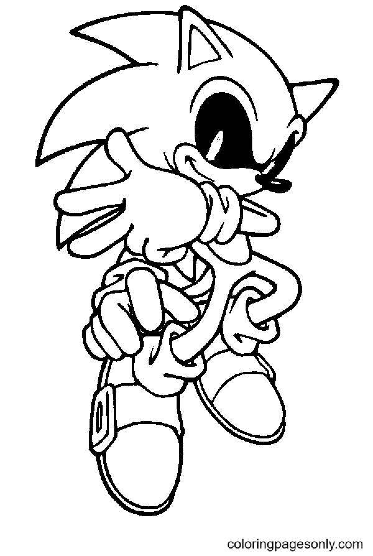 Intriguing sonic xz coloring book