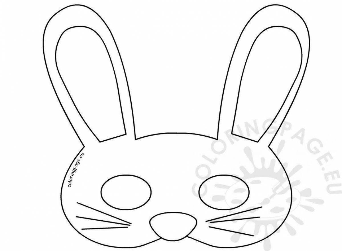 Adorable hare mask coloring book