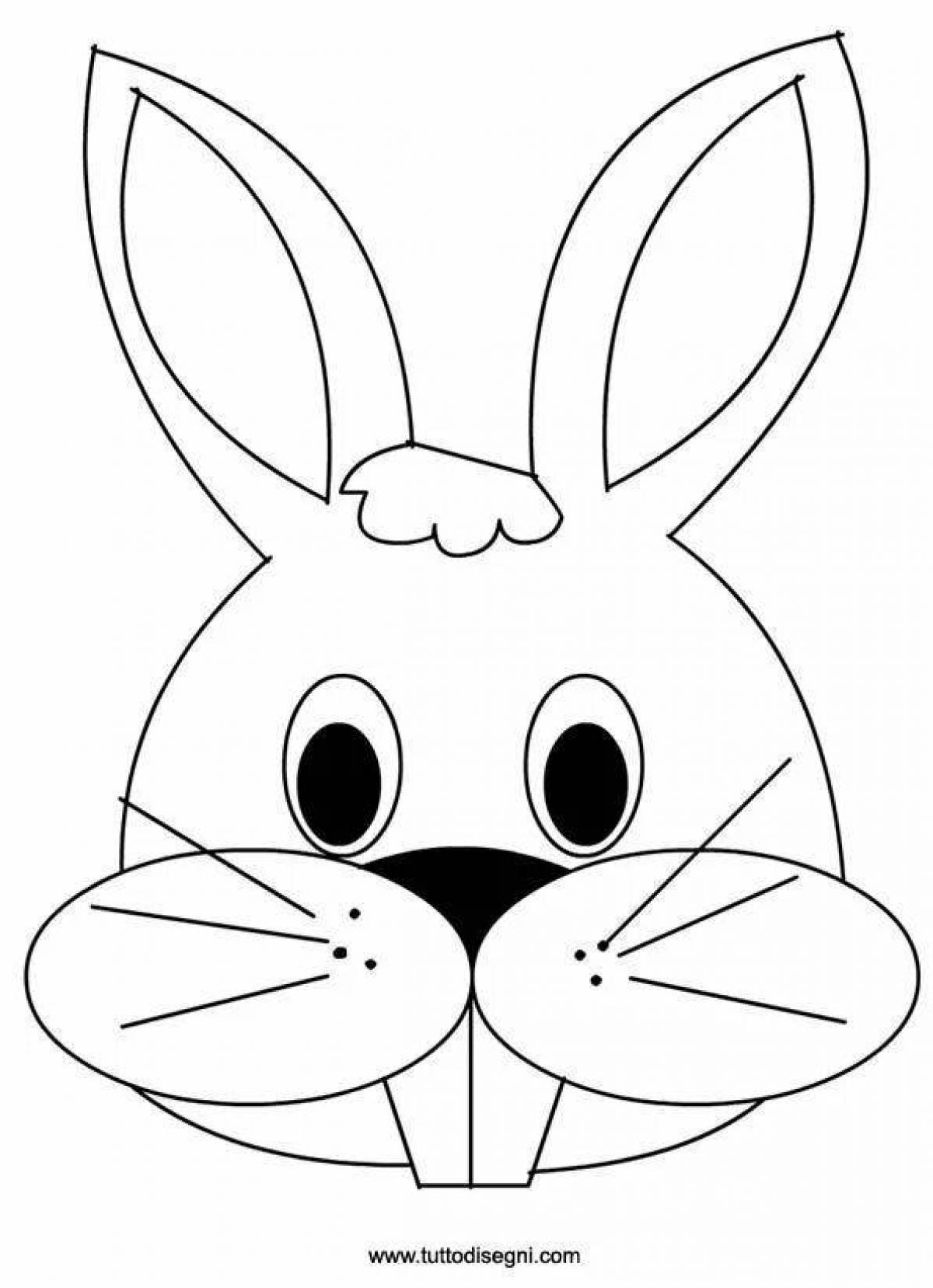 Attractive hare mask coloring book