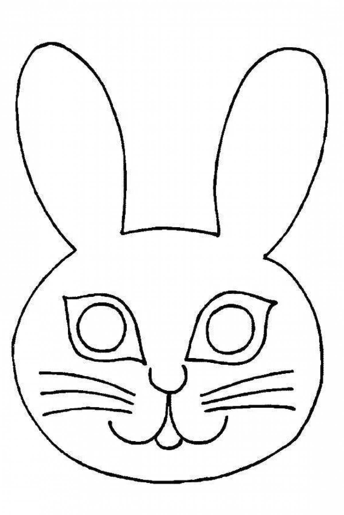 Coloring live hare mask