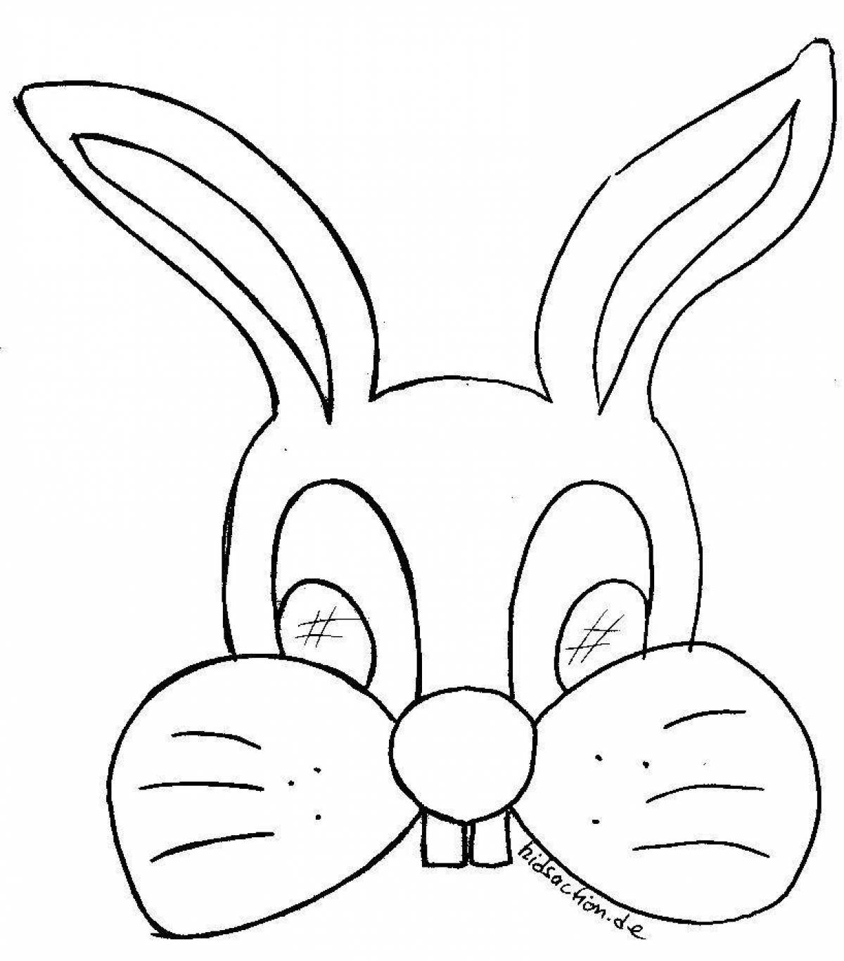Coloring animated hare mask