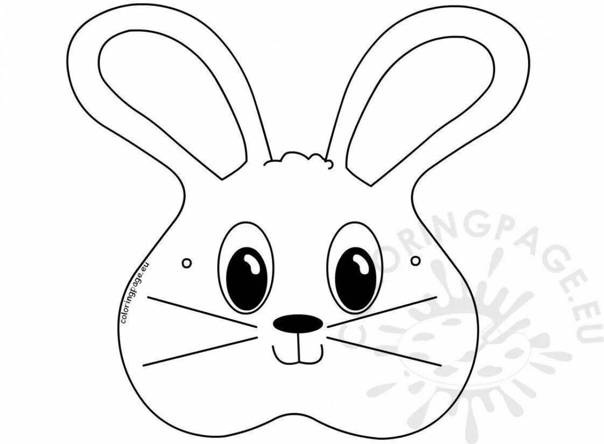 Royal hare mask coloring page
