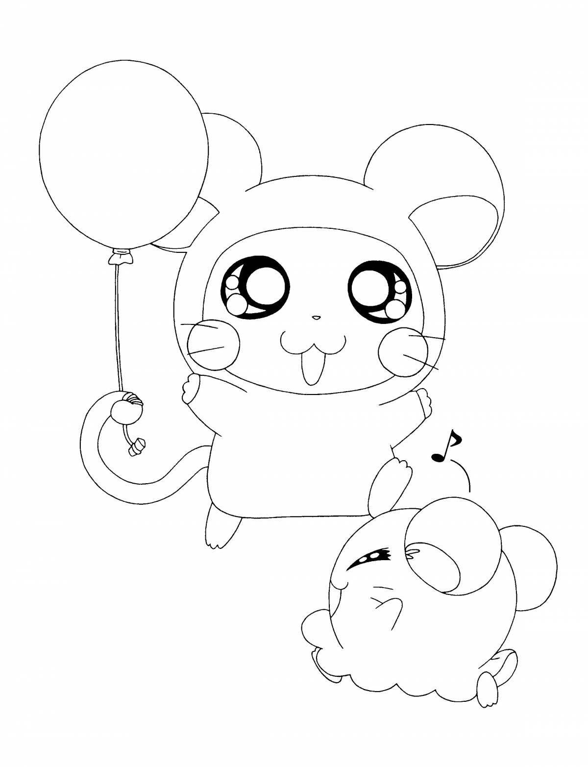 Naughty hamster coloring pages