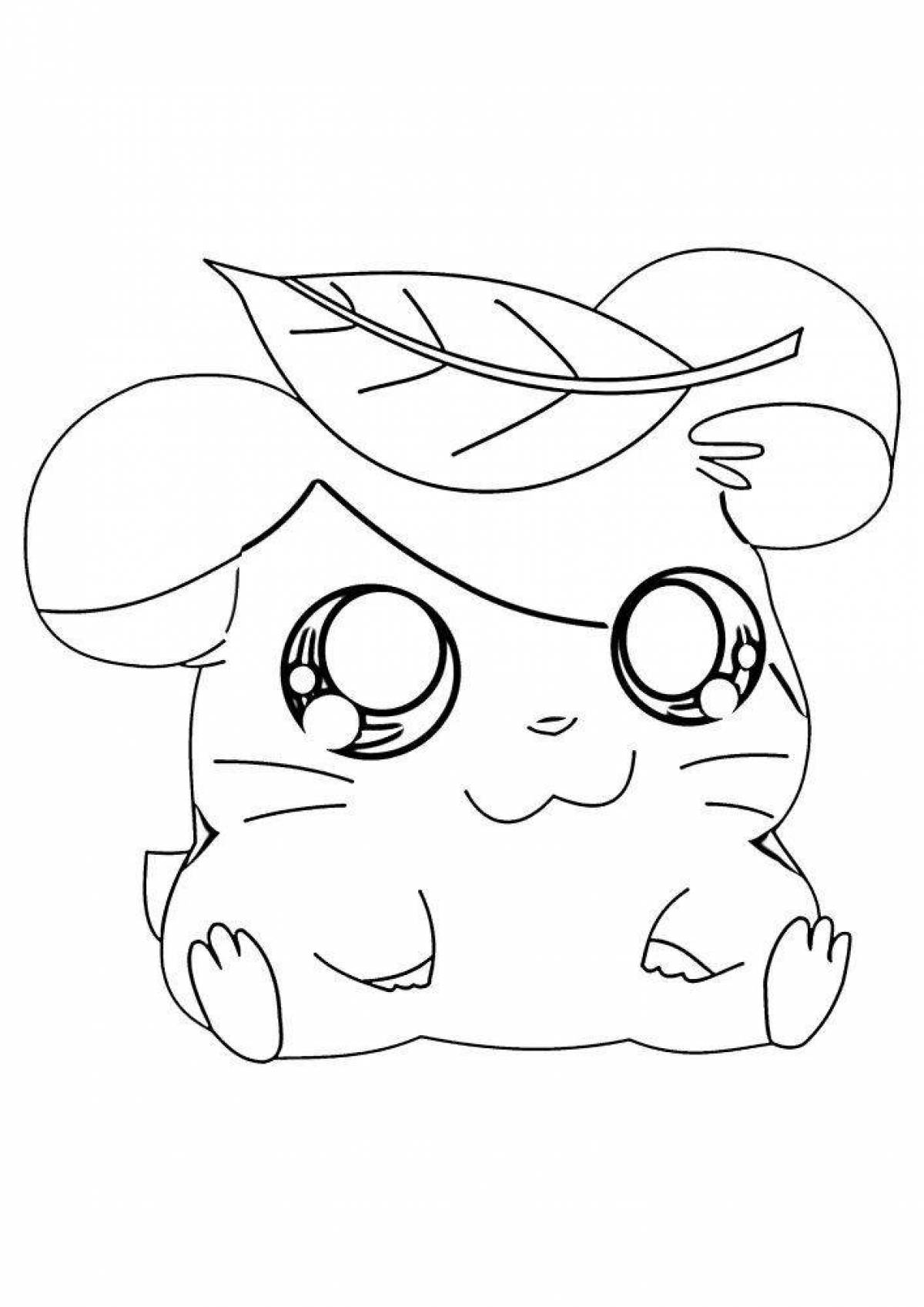 Hamster funny coloring pages