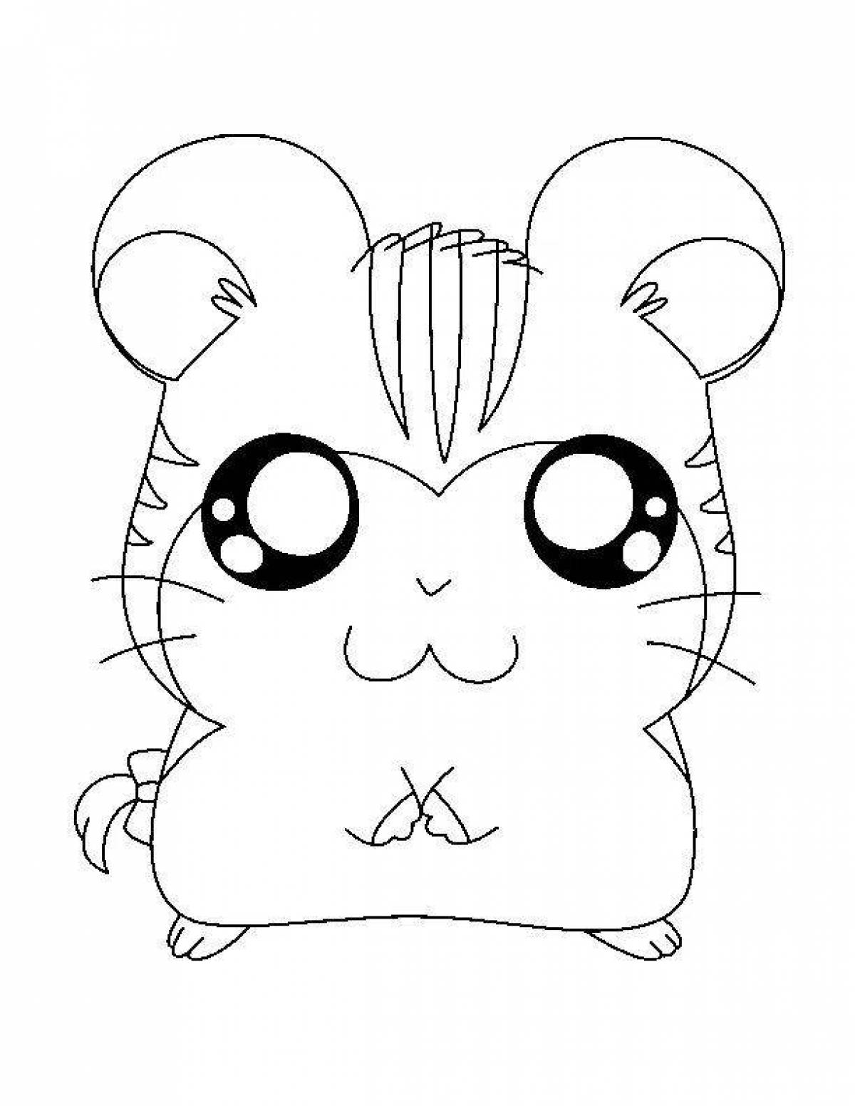 Little hamsters coloring pages