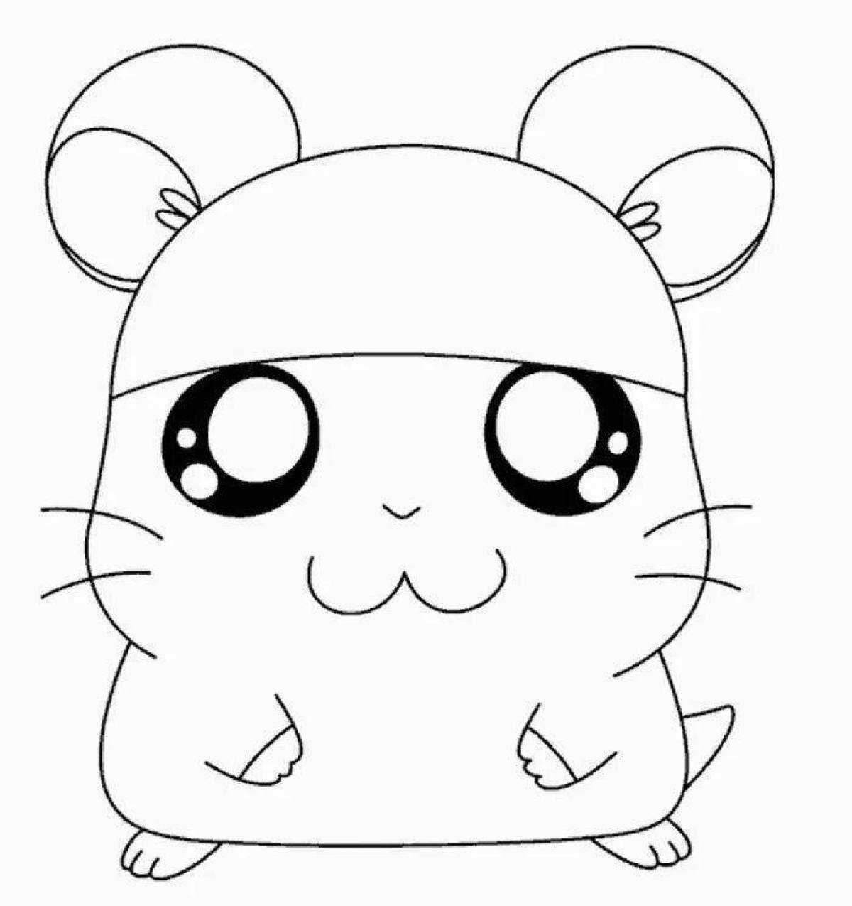 Coloring pages snuggable hamsters