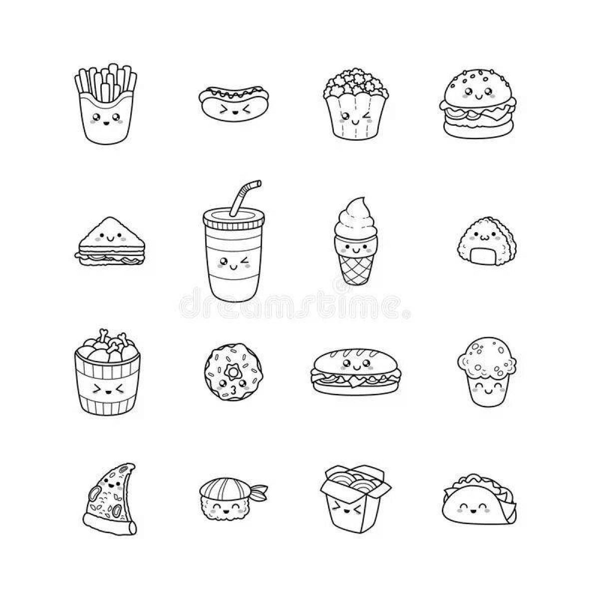 Attractive coloring food stickers