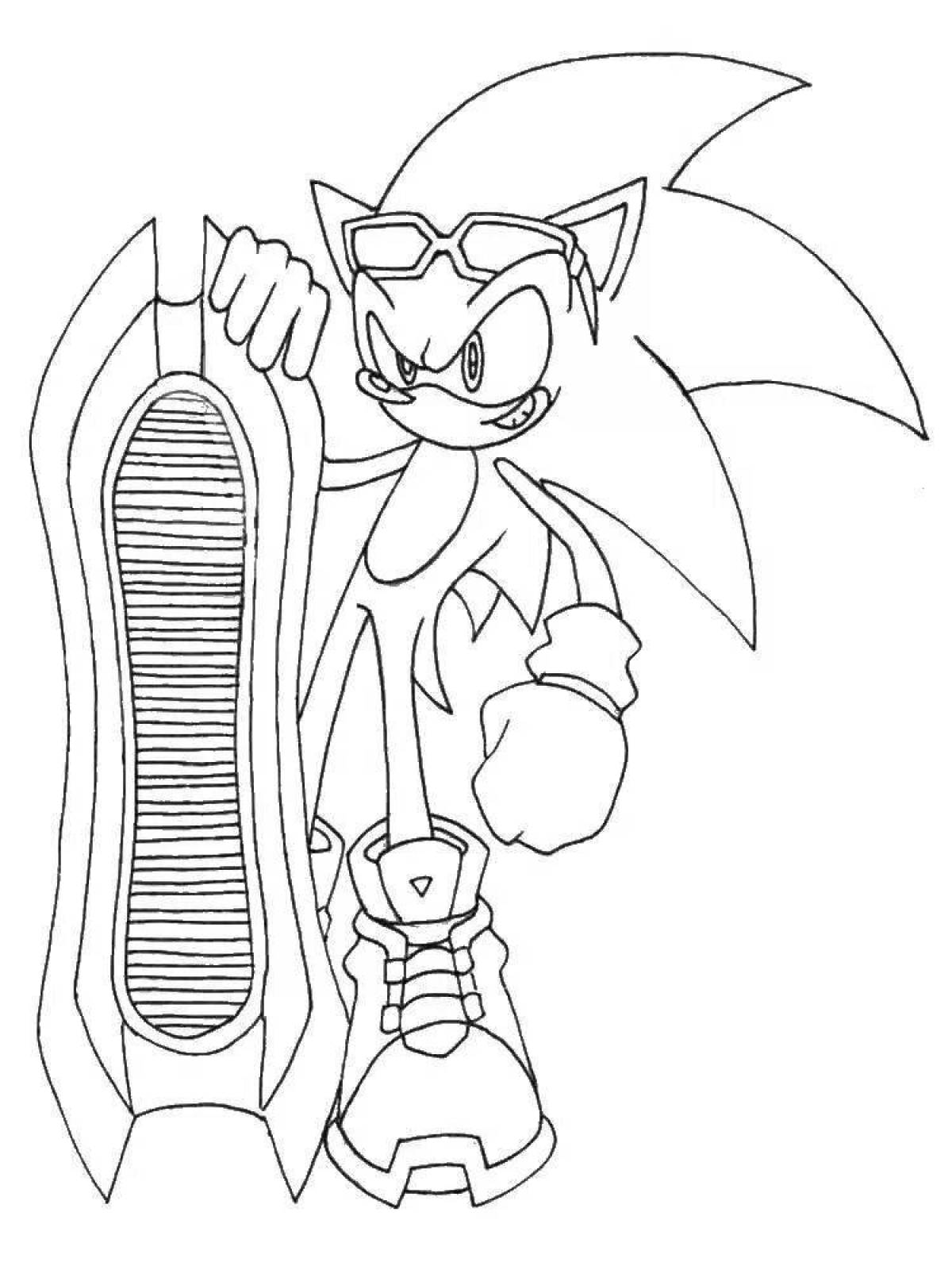 Mega sonic fun coloring book