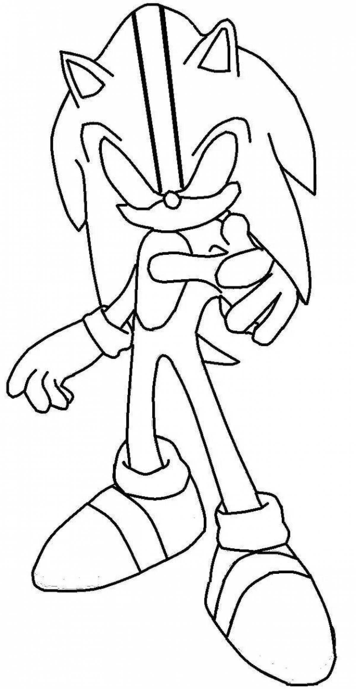 Invigorating mega sonic coloring page