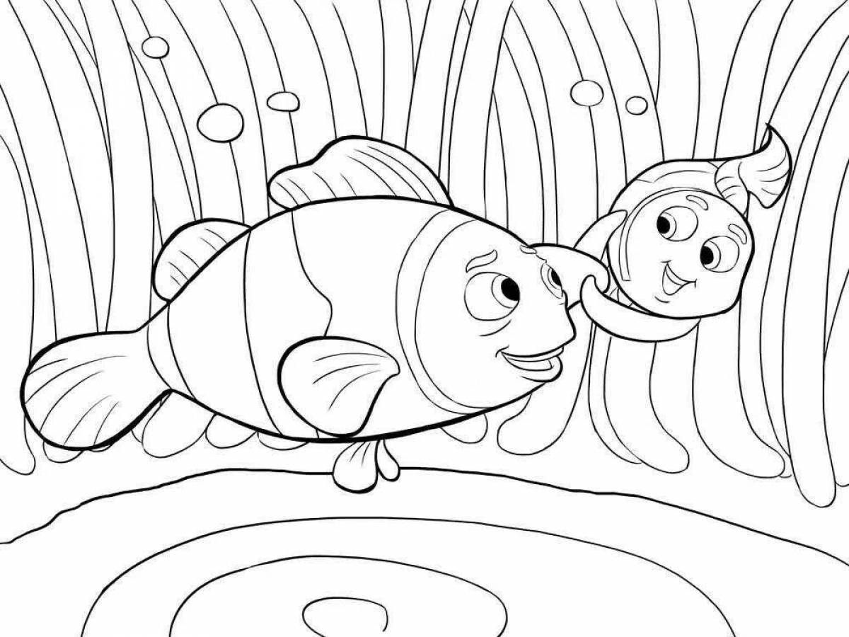Sparkling dory coloring page