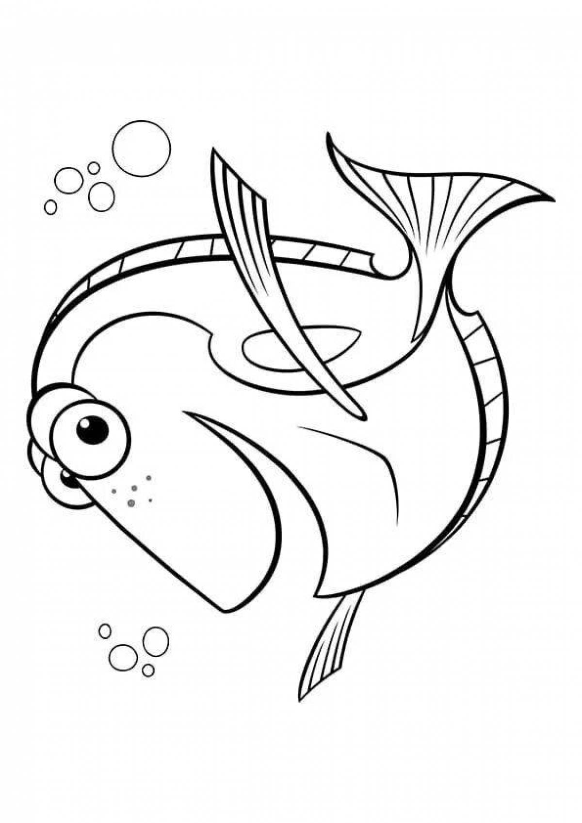 Coloring dory fish