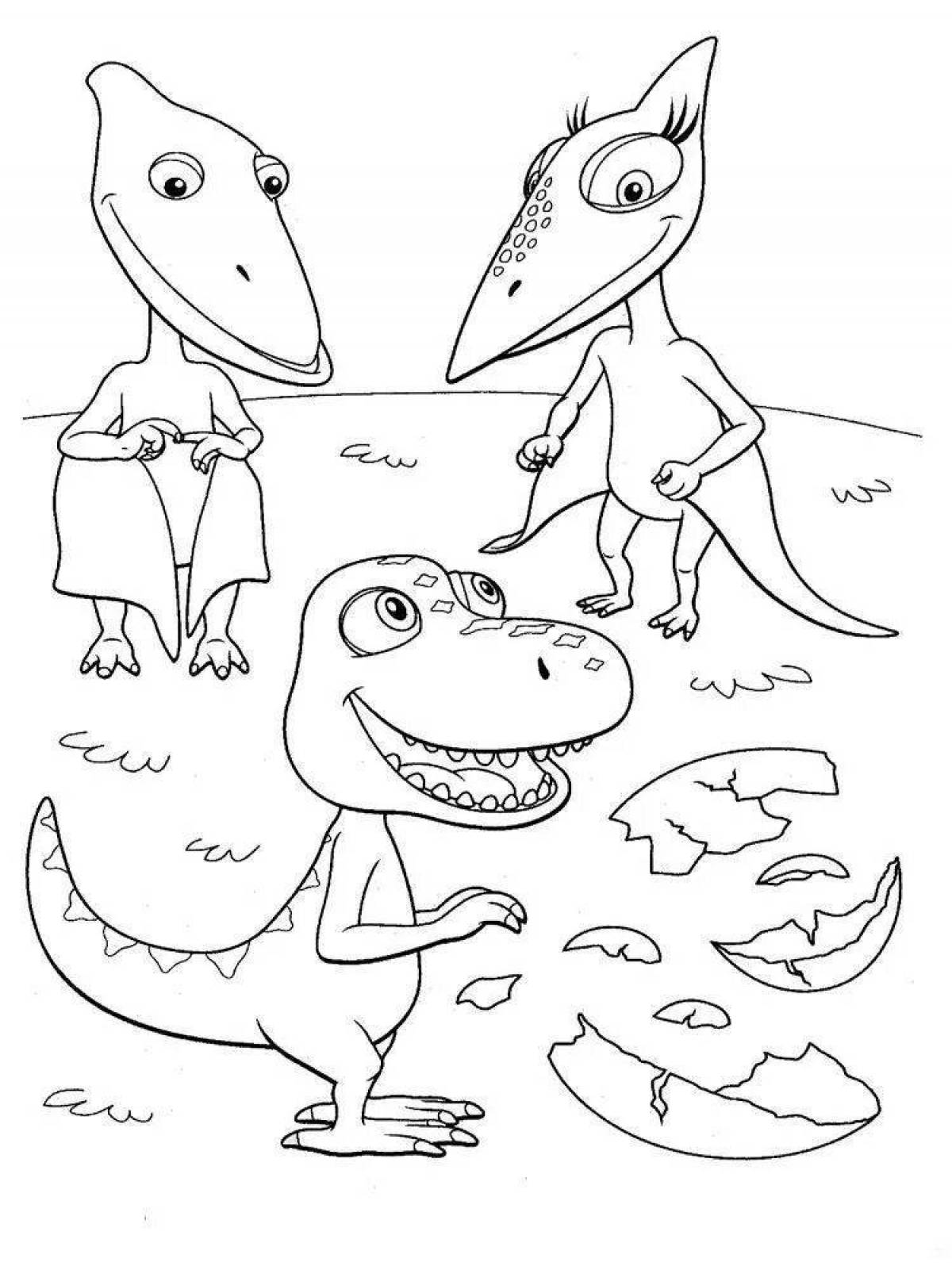 Exciting turbosaur coloring pages