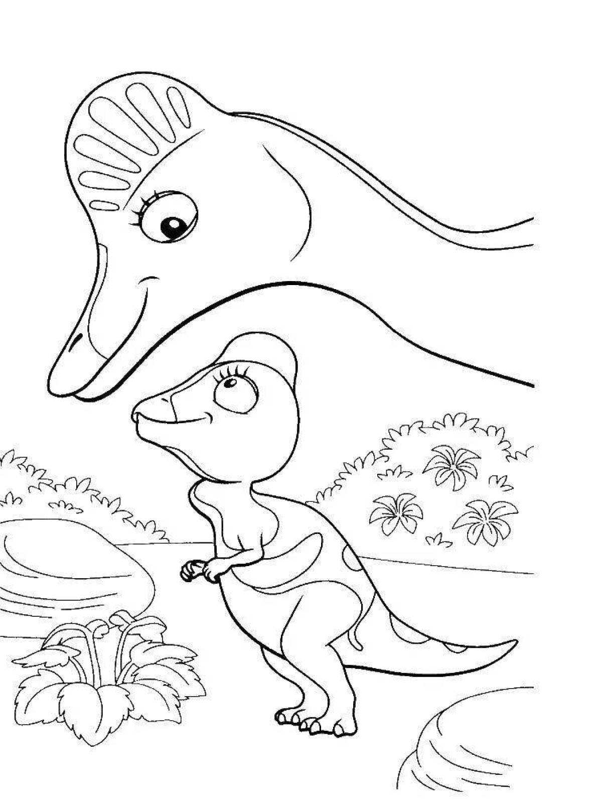 Coloring page for balanced turbosaurs