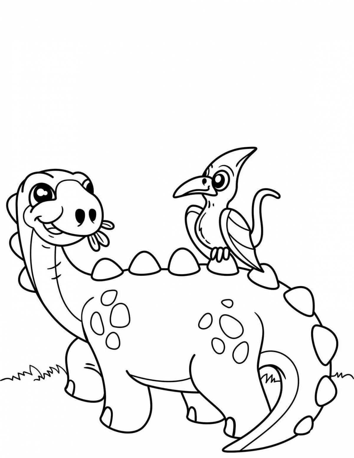Mysterious turbosaur coloring page