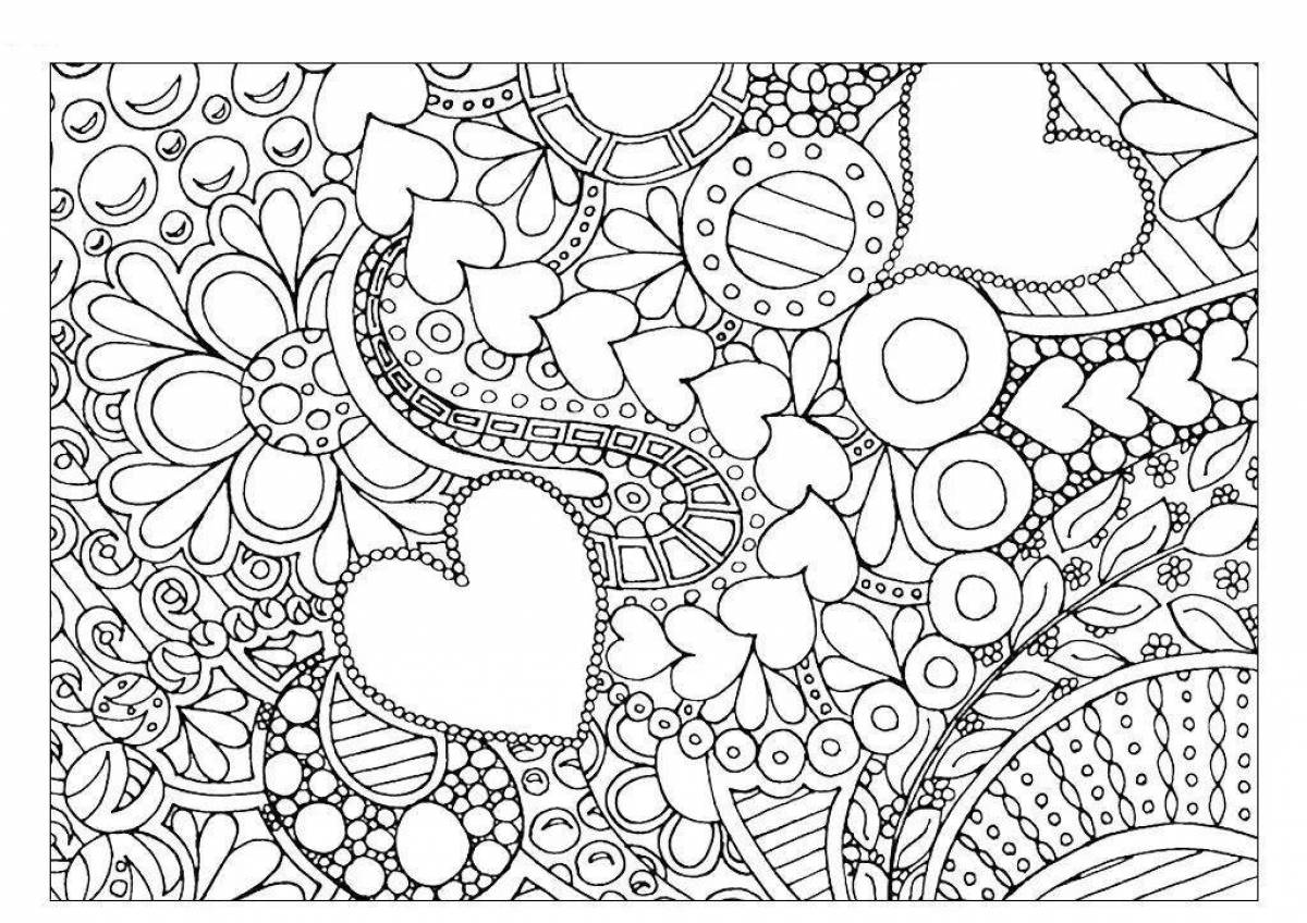 Detailed coloring for adult children
