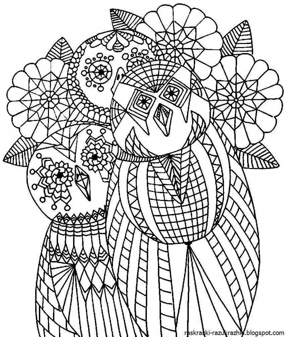 Relaxing coloring book for adults and children