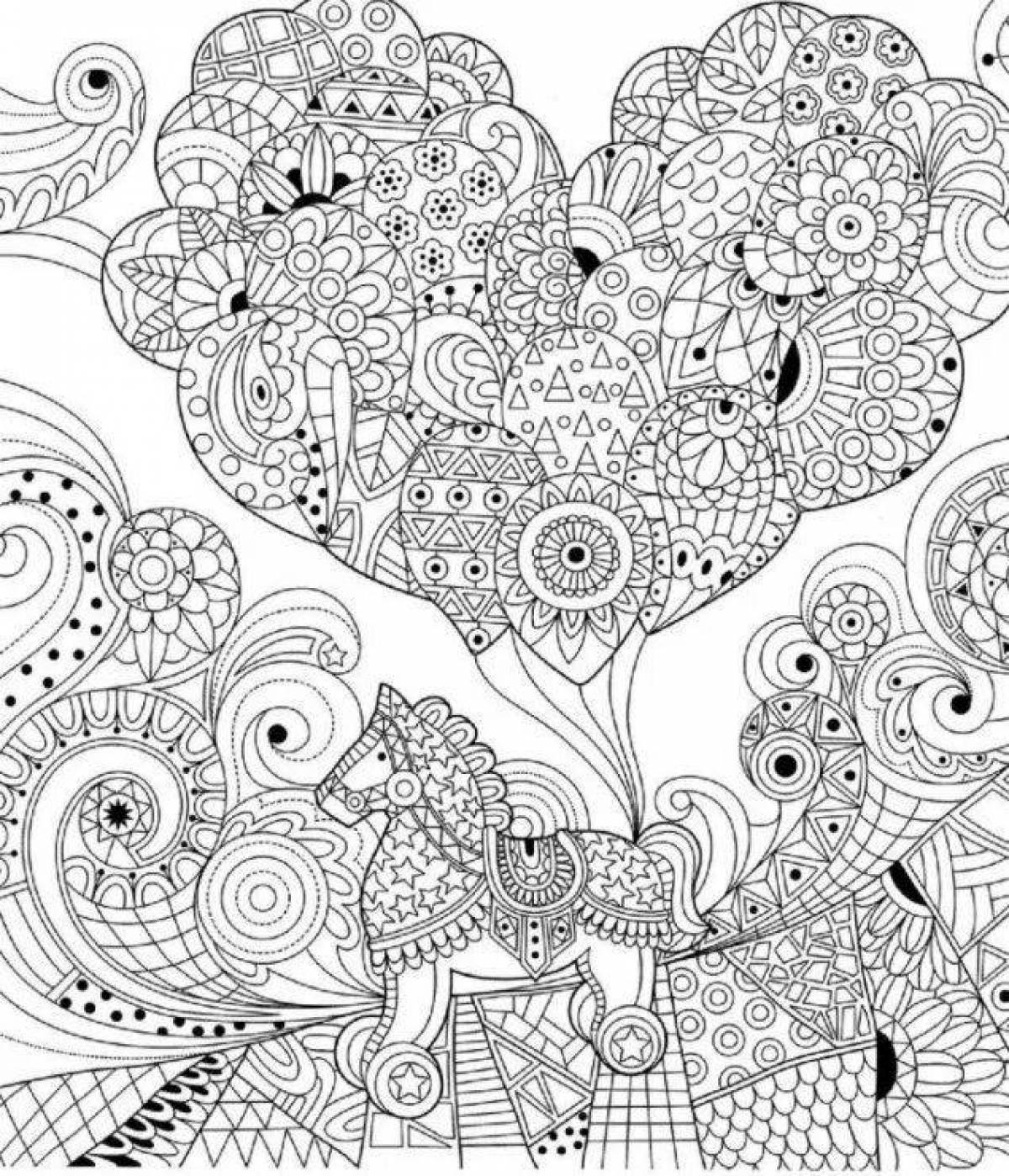Refreshing coloring book for adult children
