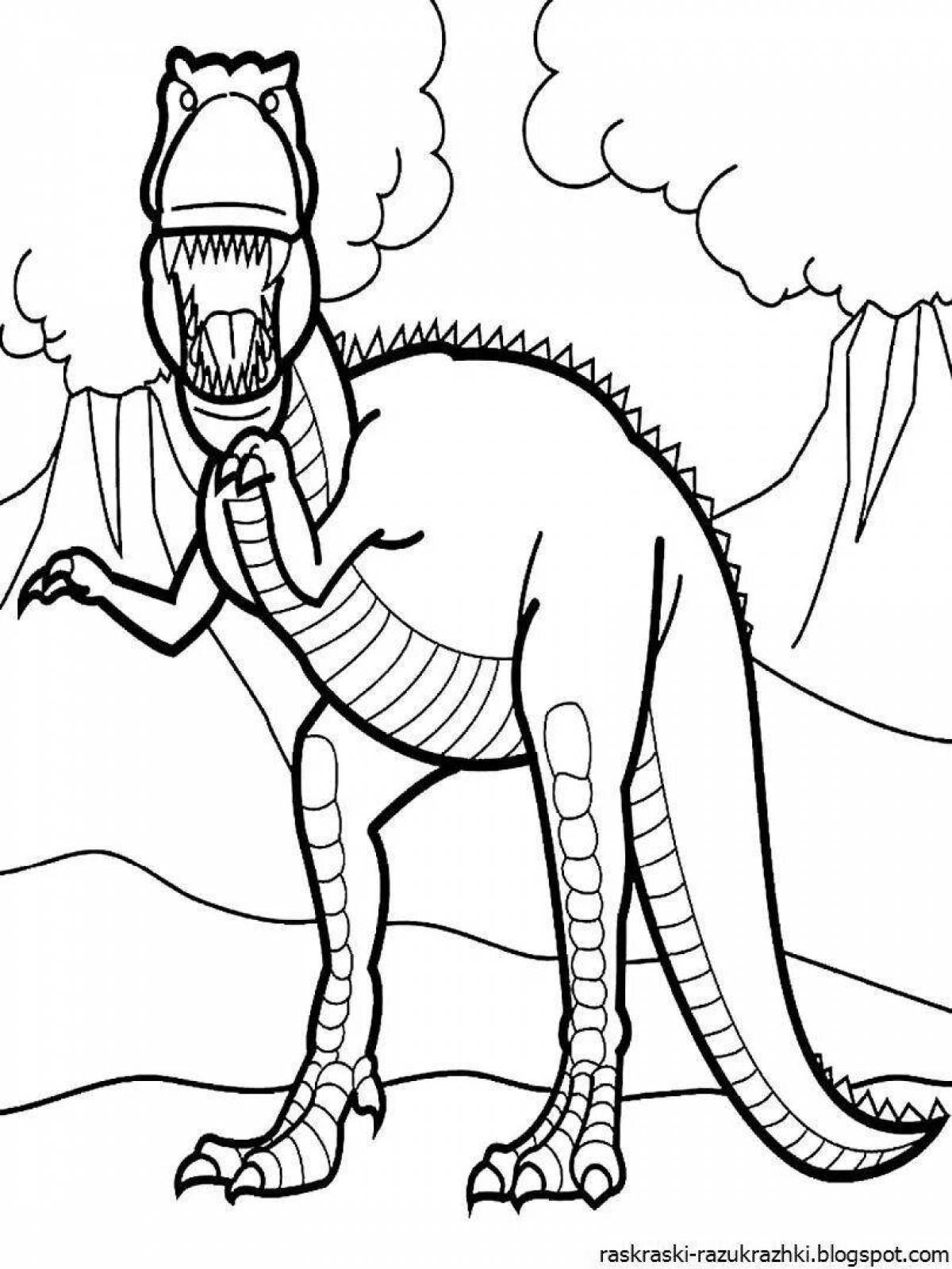 Adorable dinosaur coloring book for girls