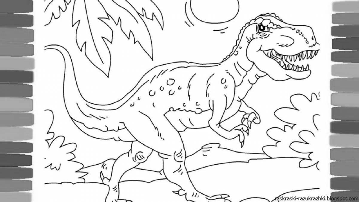 Color-frenzy coloring pages for girls dinosaurs