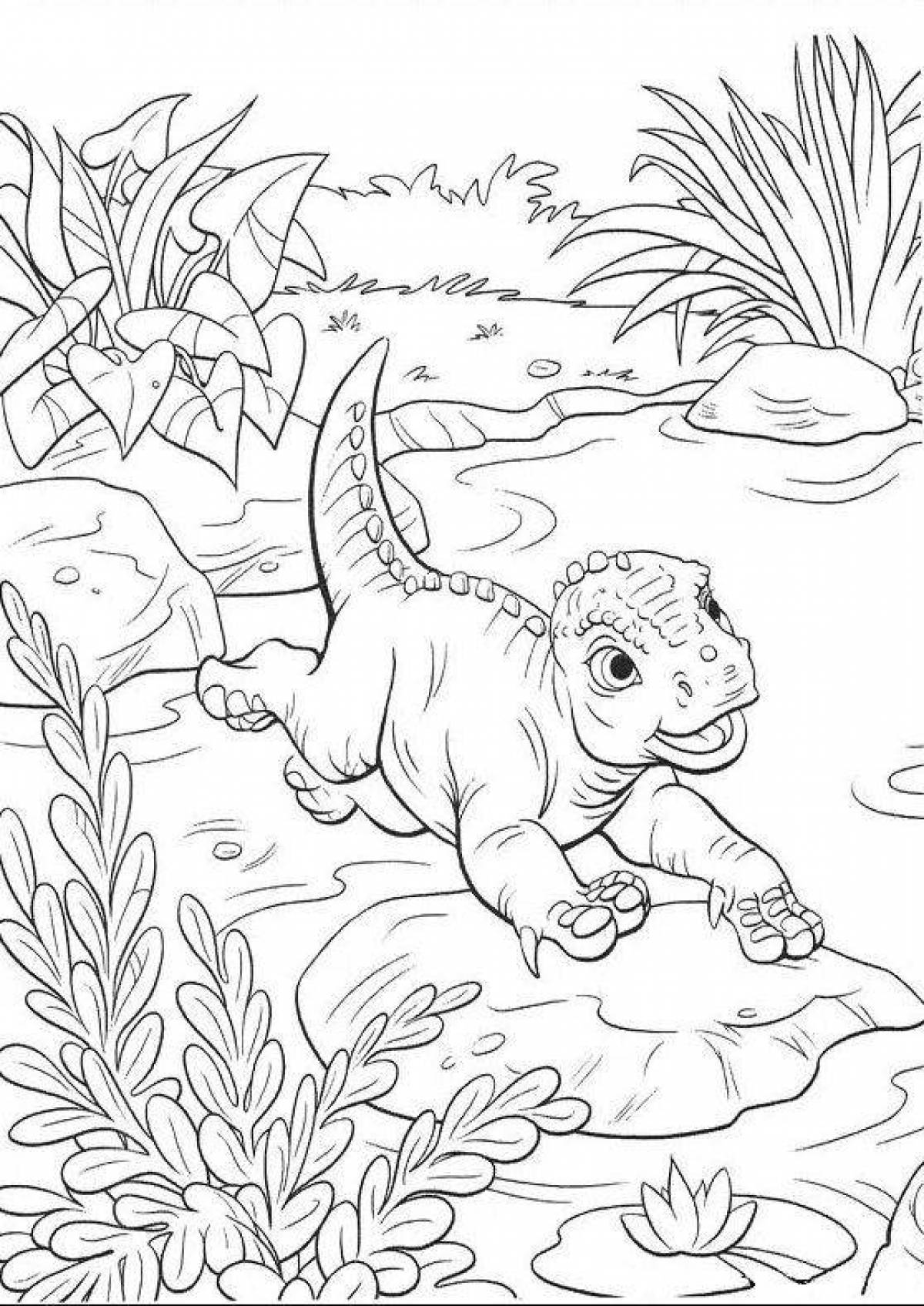 Color-fiesta раскраска для девочек динозавры