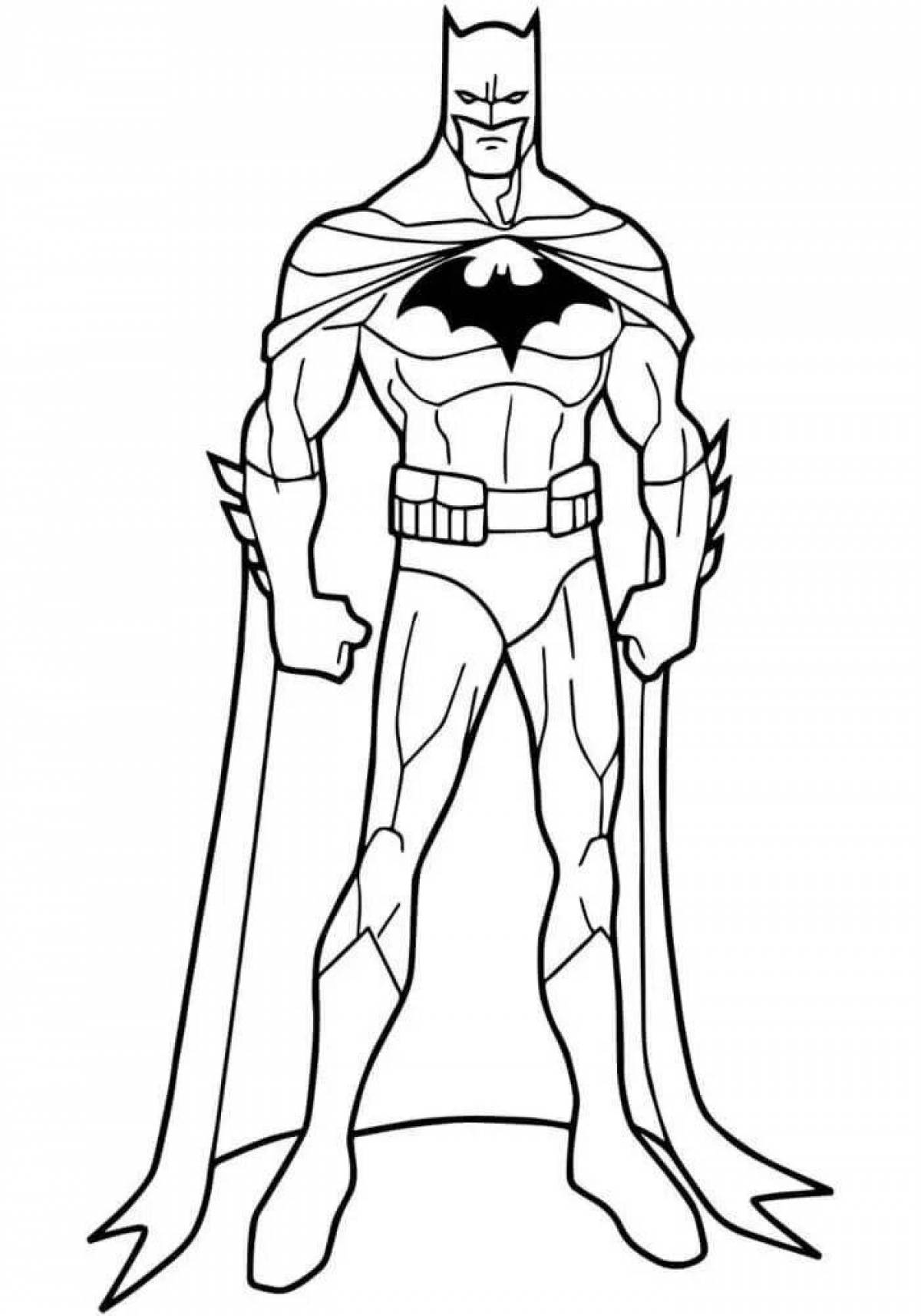 Courageous Batman coloring page