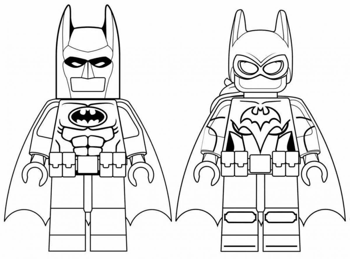 Joyful batman coloring page