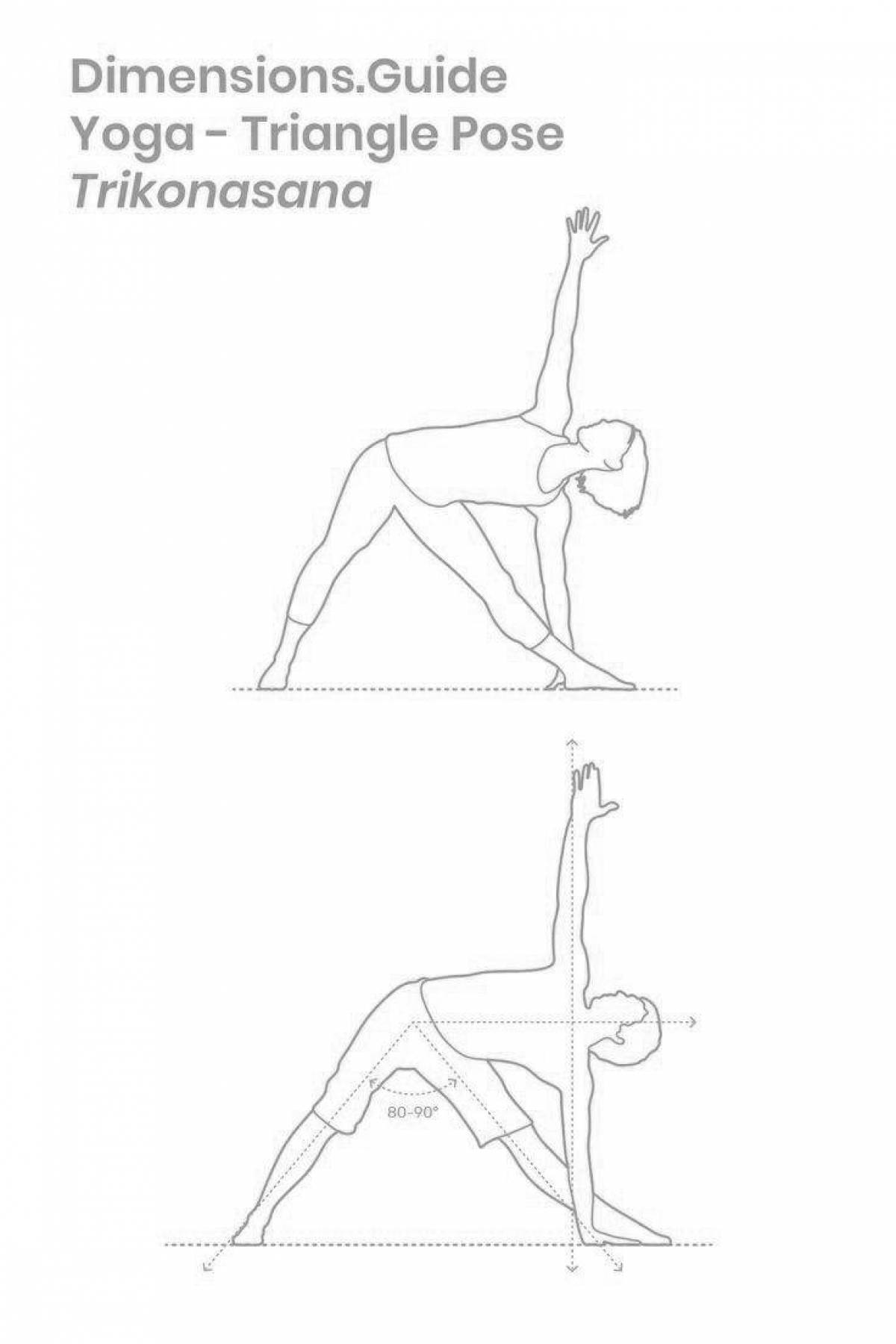 Очаровательная раскраска атлас анатомии йоги