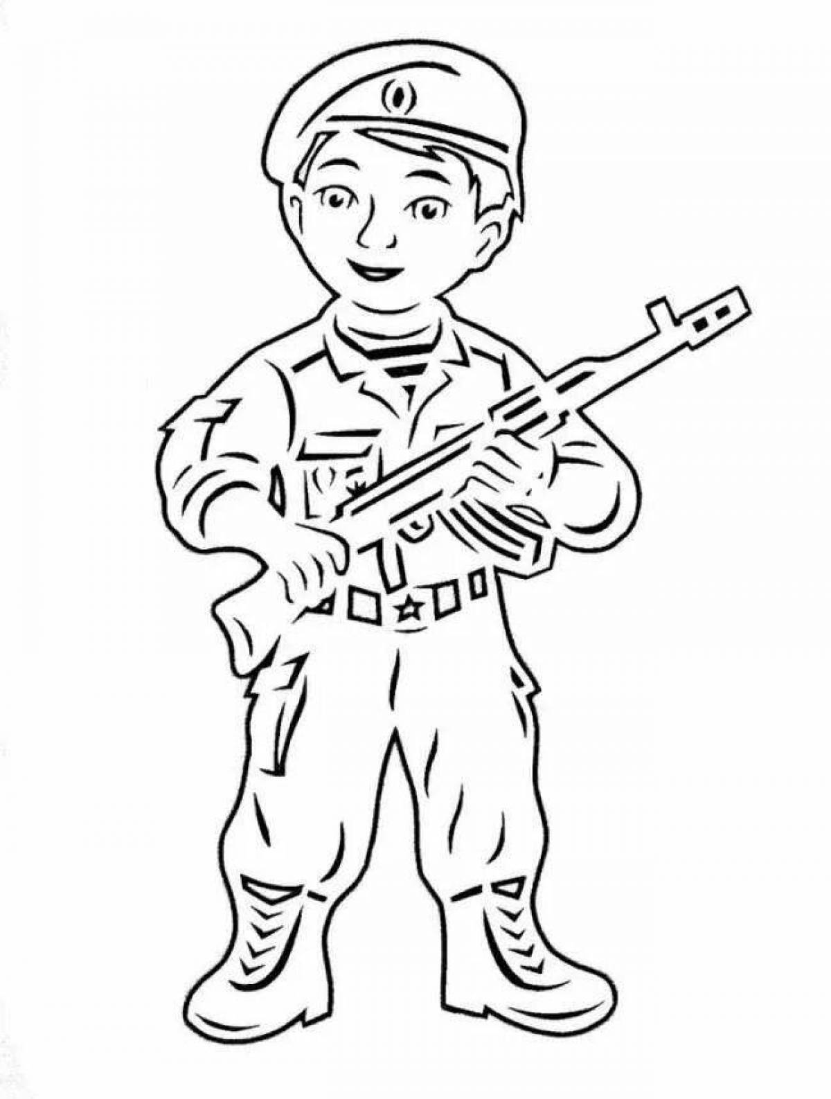 Amazing Soldier coloring page February 23